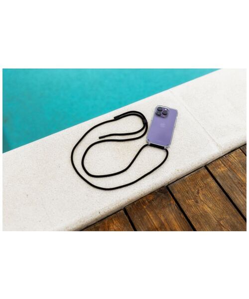 Pouzdro FIXED Pure Neck s černou šňůrkou na krk pro Apple iPhone 15 Pro Max