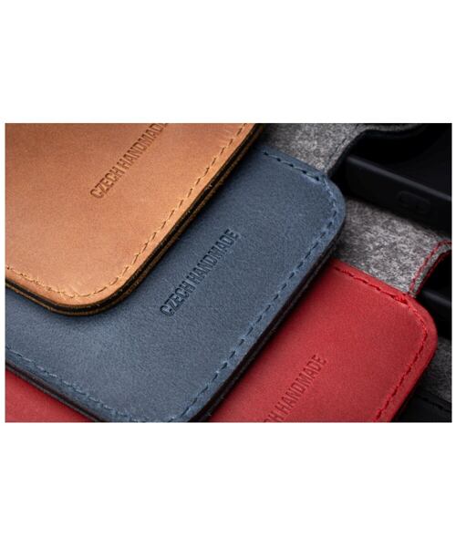 Kožené pouzdro typu kniha FIXED ProFit pro Apple iPhone 15 Plus, modré