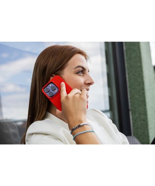 Zadní kryt FIXED MagFlow s podporou MagSafe pro Apple iPhone 15 Plus, červený