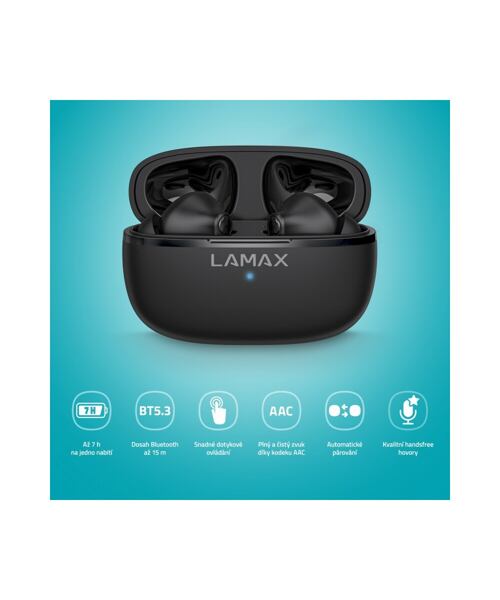 LAMAX Clips1 Play - špuntová sluchátka - černé