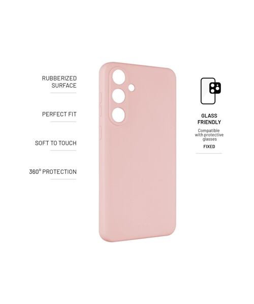Zadní pogumovaný kryt FIXED Story pro Samsung Galaxy S24+, růžový