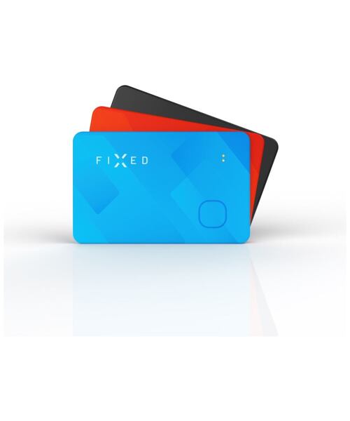 Smart tracker FIXED Tag Card s podporou Find My, bezdrátové nabíjení, oranžový