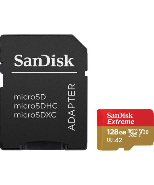 SanDisk Extreme/micro SDXC/128GB/UHS-I U3 / Class 10/+ Adaptér