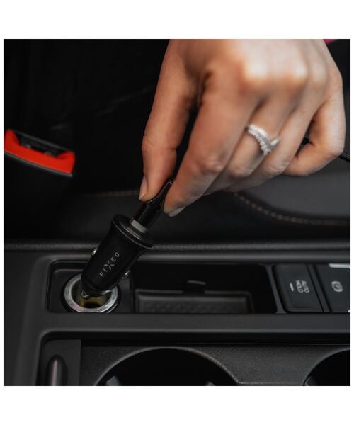 Autonabíječka FIXED s USB-C výstupem a podporou PD, 30W, černá