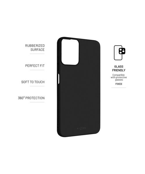 Zadní pogumovaný kryt FIXED Story pro Motorola Moto G34 5G, černý