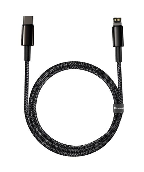 Baseus CATLWJ-01 Tungsten Gold Fast Charge Kabel USB-C to Lightning 20W 1m Black