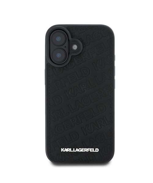 Karl Lagerfeld PU Quilted Pattern Zadní Kryt pro iPhone 16 Black