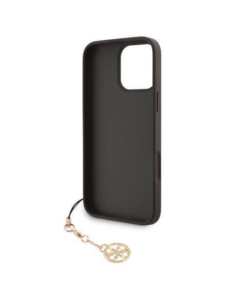 Guess 4G Charm Zadní Kryt pro iPhone 16 Pro Max Tone on Tone Brown