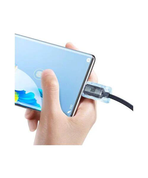 Baseus CAJY000401 Crystal Shine Series Datový Kabel USB - USB-C 100W 1,2m Black