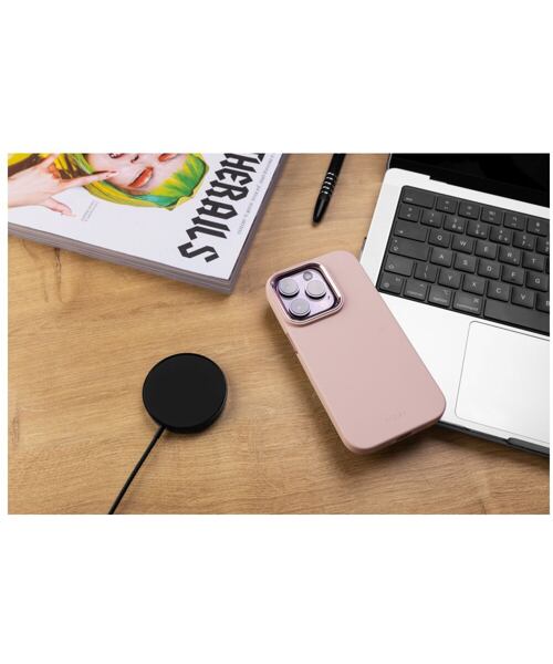 Zadní kryt FIXED MagFlow s podporou MagSafe pro Apple iPhone 16 Plus, růžový