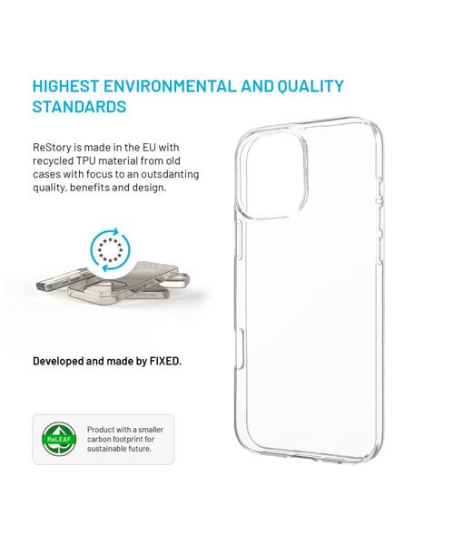 TPU gelový kryt FIXED ReStory AntiUV pro Apple iPhone 16 Pro Max, čirý