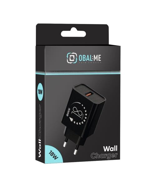 OBAL:ME Cestovní Nabíječka USB-A 18W Black