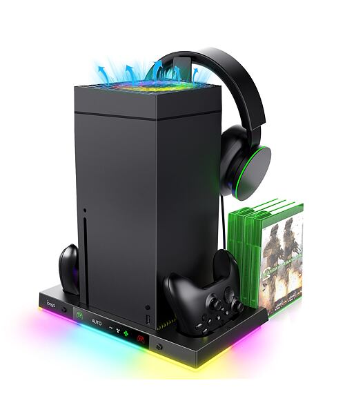 iPega XBX024S Multifunkční Nabíjecí RGB Stojan s Chlazením pro Xbox