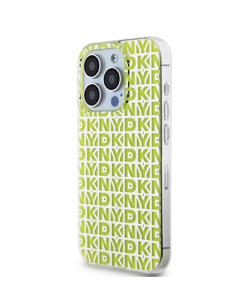 DKNY PC/TPU Repeat Pattern Zadní Kryt pro iPhone 15 Pro Yellow