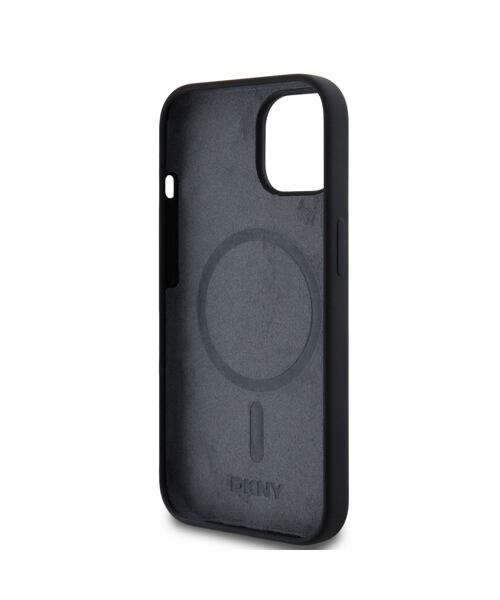 DKNY Liquid Silicone Arch Logo MagSafe Zadní Kryt pro iPhone 11 Black