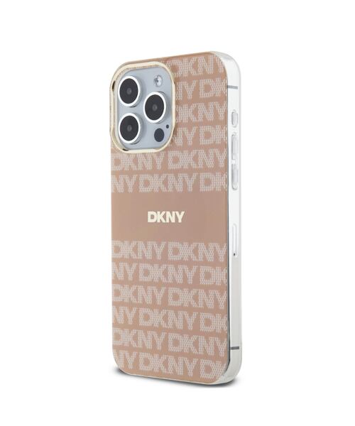DKNY PC/TPU Repeat Pattern Tonal Stripe Magsafe Zadní Kryt pro iPhone 15 Pro Max Pink