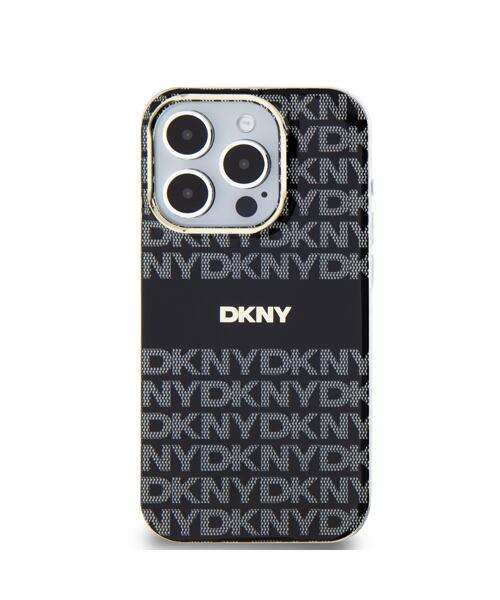 DKNY PC/TPU Repeat Pattern Tonal Stripe Magsafe Zadní Kryt pro iPhone 14 Pro Black