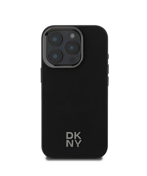 DKNY PU Leather Stack Logo Magsafe Zadní Kryt pro iPhone 16 Pro Max Black