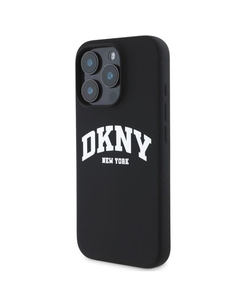 DKNY Liquid Silicone Arch Logo MagSafe Zadní Kryt pro iPhone 16 Pro Max Black