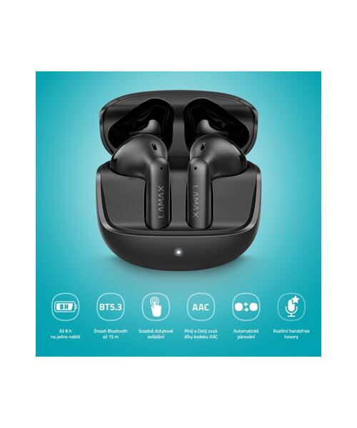 LAMAX Tones1 - bezdrátová sluchátka - černá