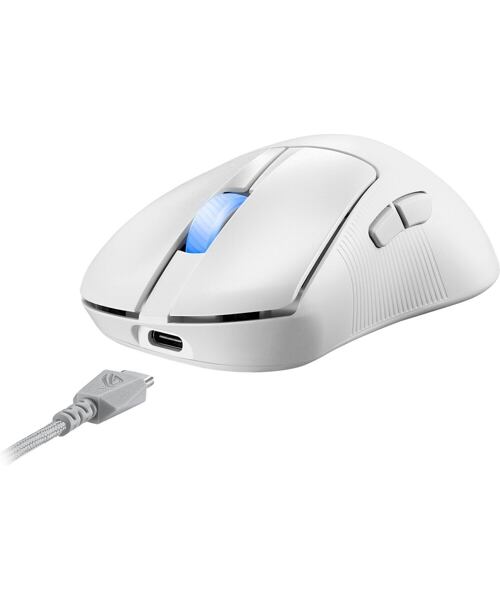 ASUS myš ROG Keris II Ace, bezdrátová herní myš, bílá