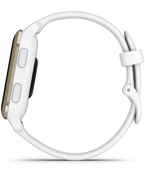 Garmin Venu Sq 2 Cream Gold / White Silicone Band