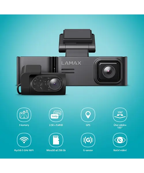 LAMAX N10 GPS 3in1 kamera do auta