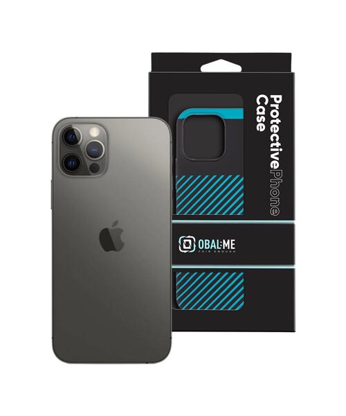 OBAL:ME Flossy Stripes Kryt pro Apple iPhone 12/12 Pro Black/Teal