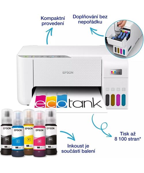 EPSON EcoTank L3276 - A4/33-15ppm/4ink/Wi-Fi/CISS/