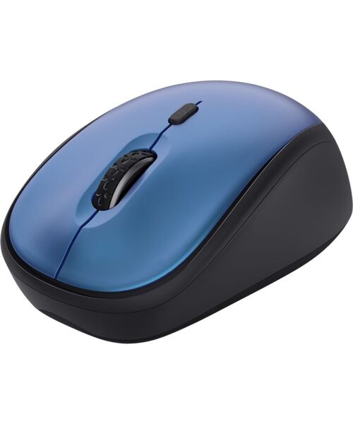 TRUST YVI+/Kancelářská/Optická/Pro praváky/1 600 DPI/Bezdrátová USB/Modrá