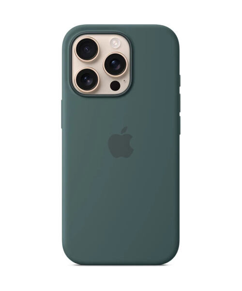 APPLE iPhone 16 Pro Max Silicone Case with MS - Lake Gre