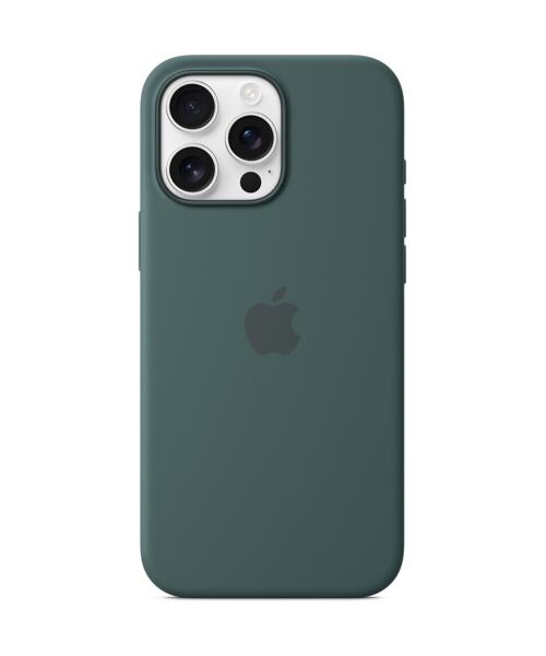 APPLE iPhone 16 Pro Max Silicone Case with MS - Lake Gre