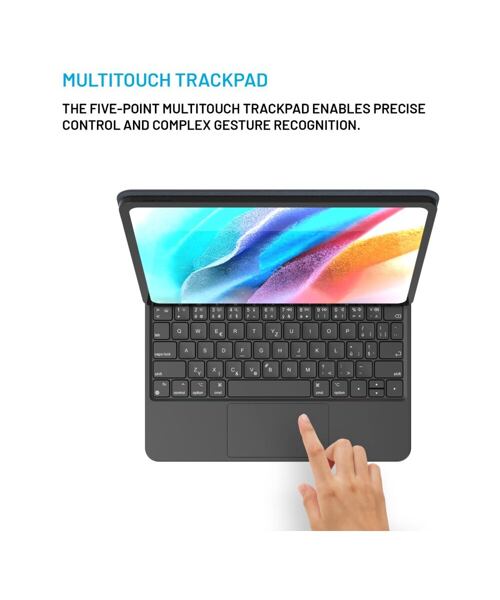 Pouzdro s bezdrátovou klávesnicí FIXED Typee pro Apple iPad 10,9" (2022)/iPad 11" (2025), CZ, černé