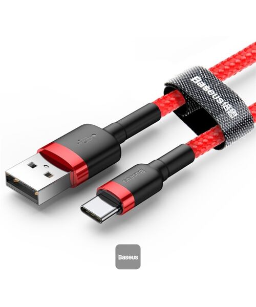 Baseus datový kabel Cafule USB-C 2m 2A červený