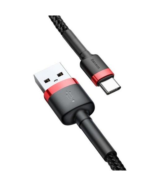 Baseus datový kabel Cafule USB-C 2m 2A červeno-černý
