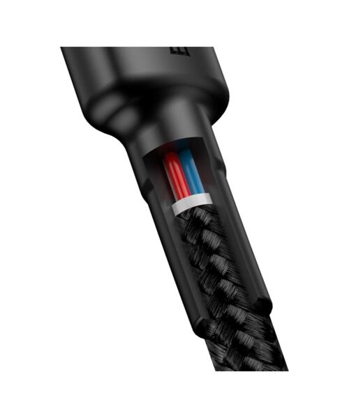 Baseus datový kabel Cafule USB-C PD2.0 1m 60W (20V 3A) černo-červený