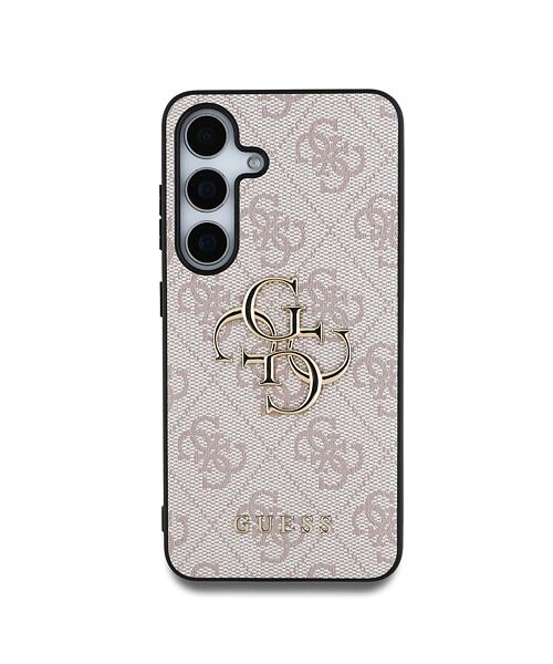 Guess PU 4G Metal Logo Zadní Kryt pro Samsung Galaxy S25+ Pink