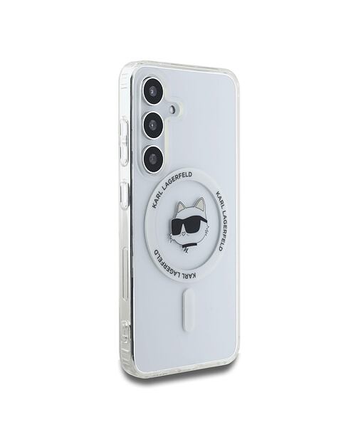 Karl Lagerfeld IML Choupette Head MagSafe Zadní Kryt pro Samsung Galaxy S25+ Transparent