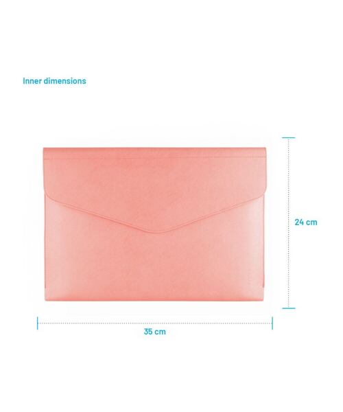 Pouzdro FIXED Siena pro notebooky o úhlopříčce do 15,3", broskvové