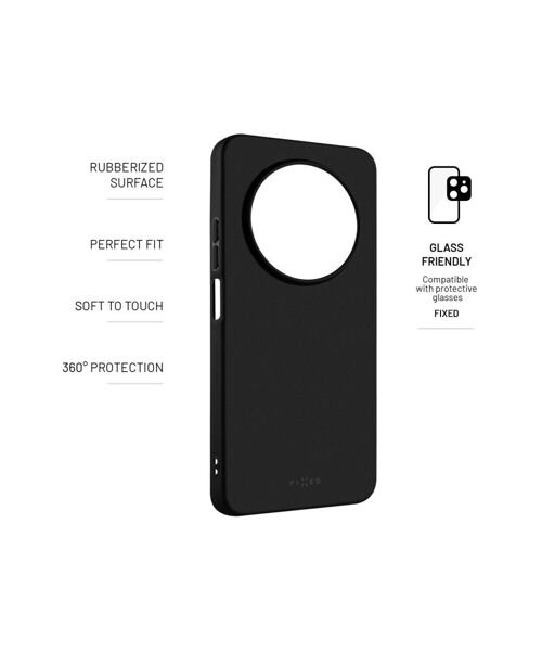 Zadní pogumovaný kryt FIXED Story pro Xiaomi Redmi 14C/A4 5G/A3 Pro/POCO C75 4G/5G/M7 5G, černý