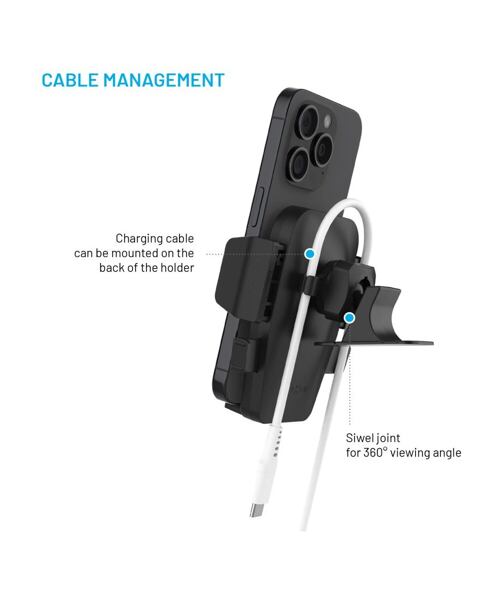 Univerzální držák do auta FIXED Iconiq Dash s nalepovací nohou na palubní desku, černý