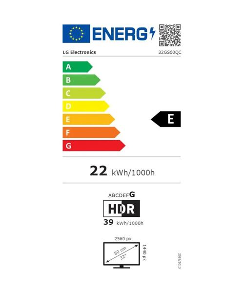 LG UltraGear/32GS60QC-B/32''/VA/QHD/180Hz/1ms/Black/2R
