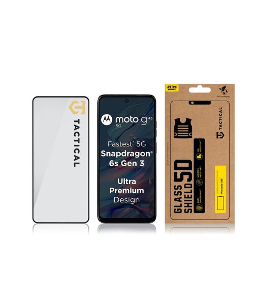 Tactical Glass Shield 5D sklo pro Motorola G45 Black