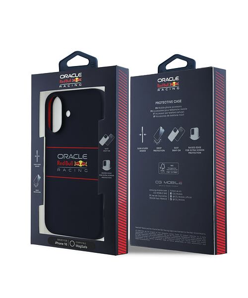 Red Bull Silicone Horizontal Logo MagSafe Zadní Kryt pro iPhone 16 Navy