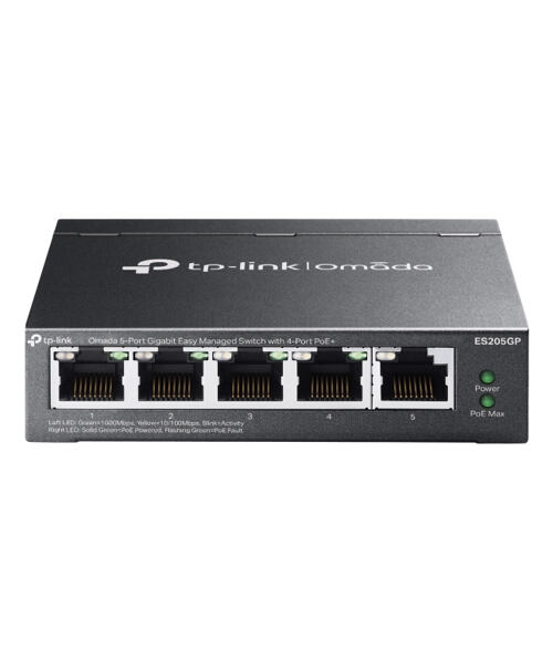 TP-Link ES205GP 5xGb (4POE+) 65W Easy managed Switch