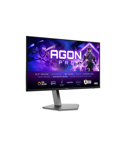 AOC AGON PRO AG326UD počítačový monitor 80 cm (31.5") 3840 x 2160 px 4K Ultra HD QD-OLED Černá