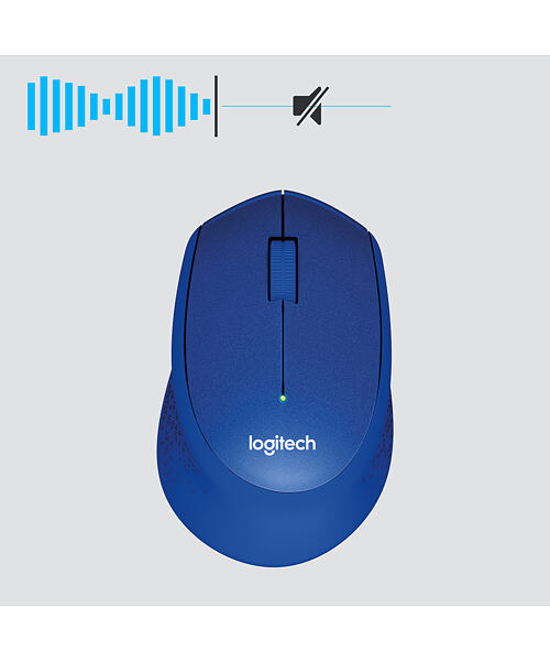 Logitech Wireless Mouse M330 Silent Plus, blue