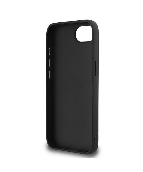 Guess PU Fixed Glitter 4G Metal Logo Zadní Kryt pro iPhone 16e Black