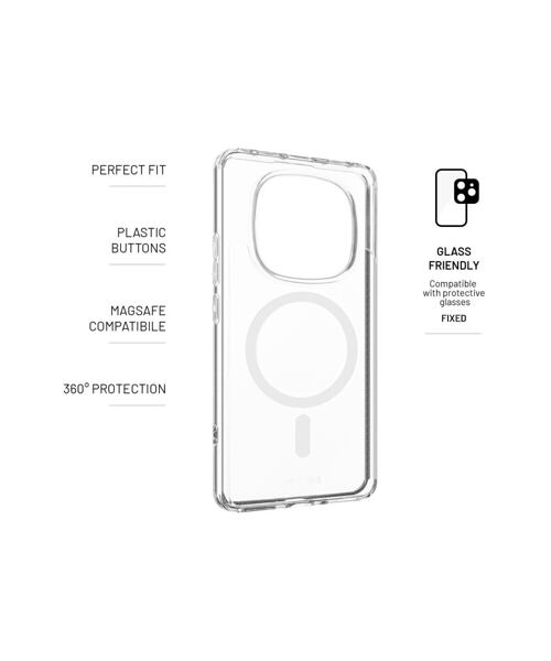 Zadní kryt FIXED MagPure s podporou Magsafe pro Xiaomi Redmi Note 14 Pro 5G/POCO X7, čirý