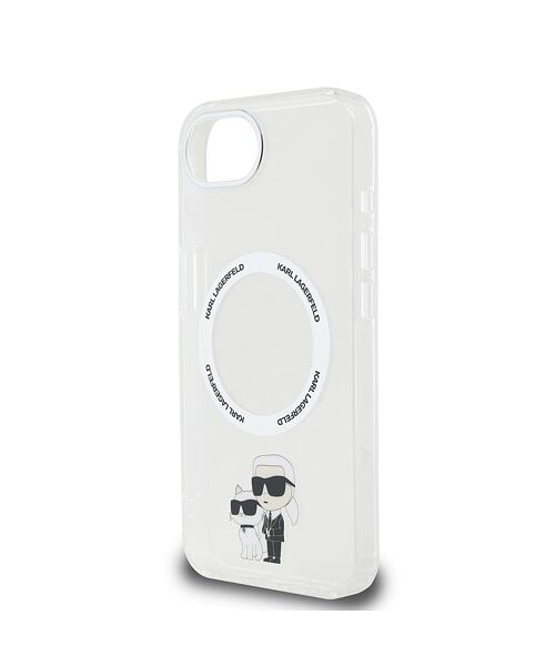 Karl Lagerfeld IML Karl and Choupette MagSafe Zadní Kryt pro iPhone 16e Transparent
